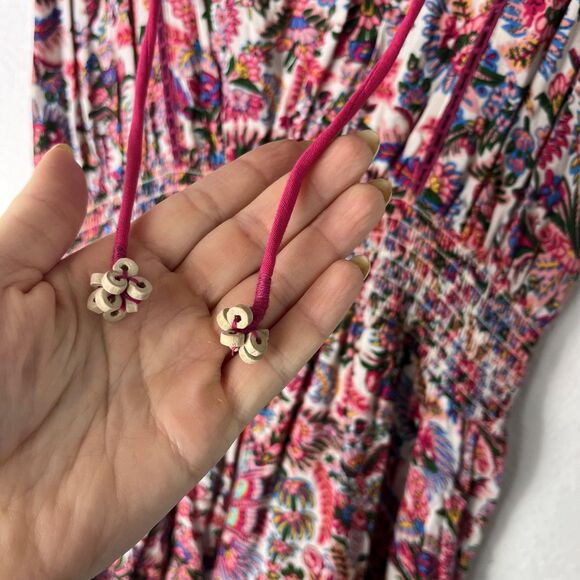 Natural Life Dress Womens Medium Boho Smocked Waist Lightweight Floral Viscose - Picture 2 of 8